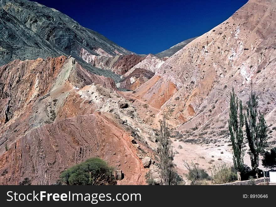 Coloured Mountains near Tilcara ,Argentina. Coloured Mountains near Tilcara ,Argentina