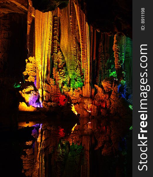 A karst cave in Guilin, Guangxi, China