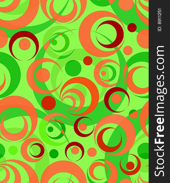 Green and orange background. Vector illustration