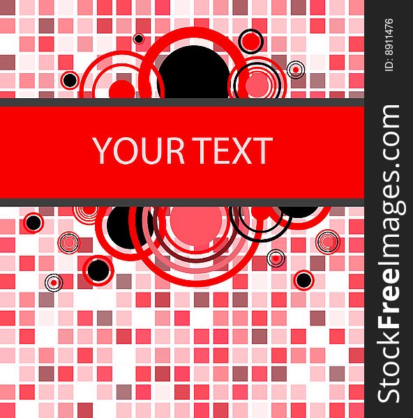 Stylish red banner. Vector illustration