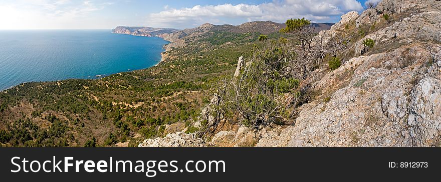 Panorama of the south coast Krimea