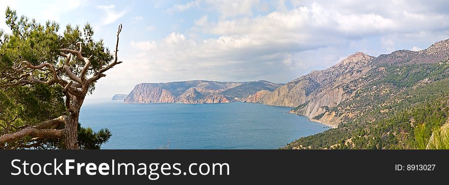 Panorama of the south coast Krimea