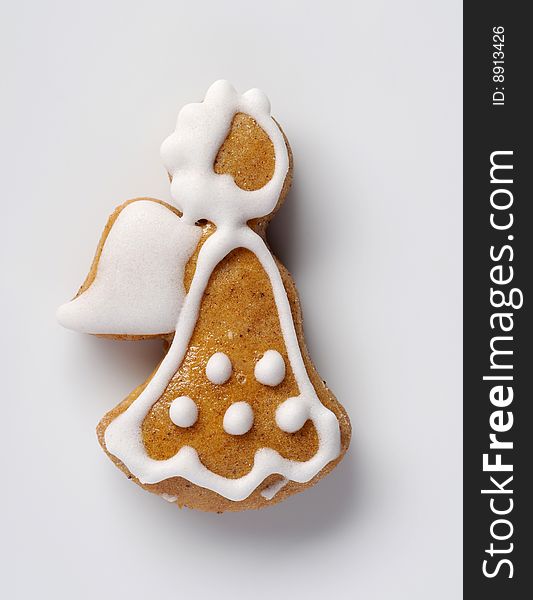 Gingerbread angel with sugar icing