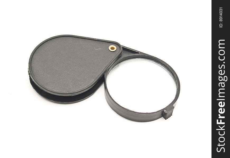 Magnifying glass isolated on white background