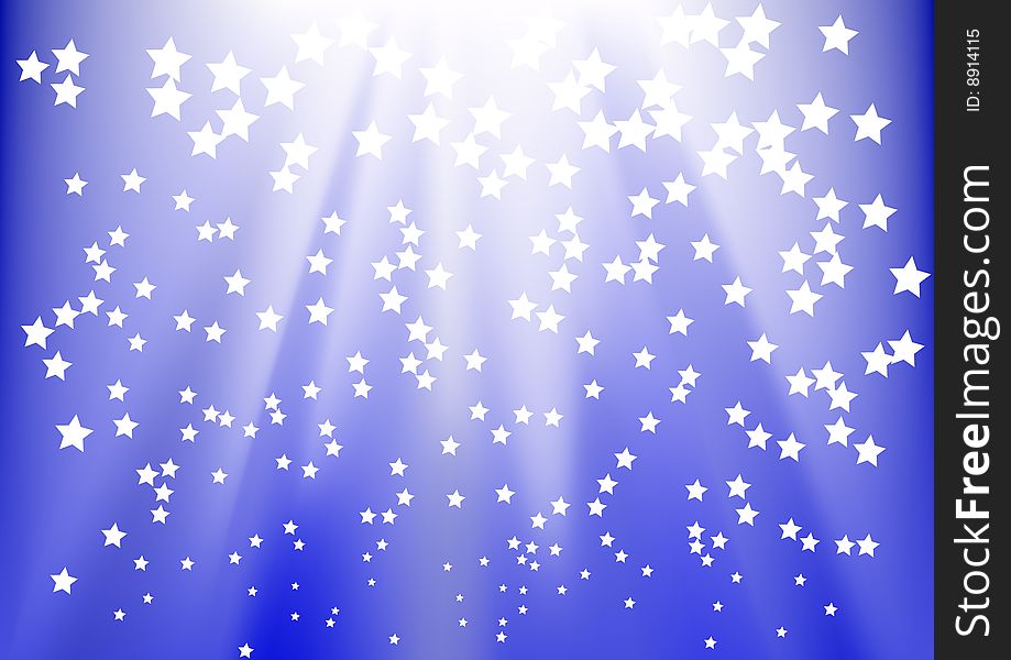 White stars on blue background. White stars on blue background.