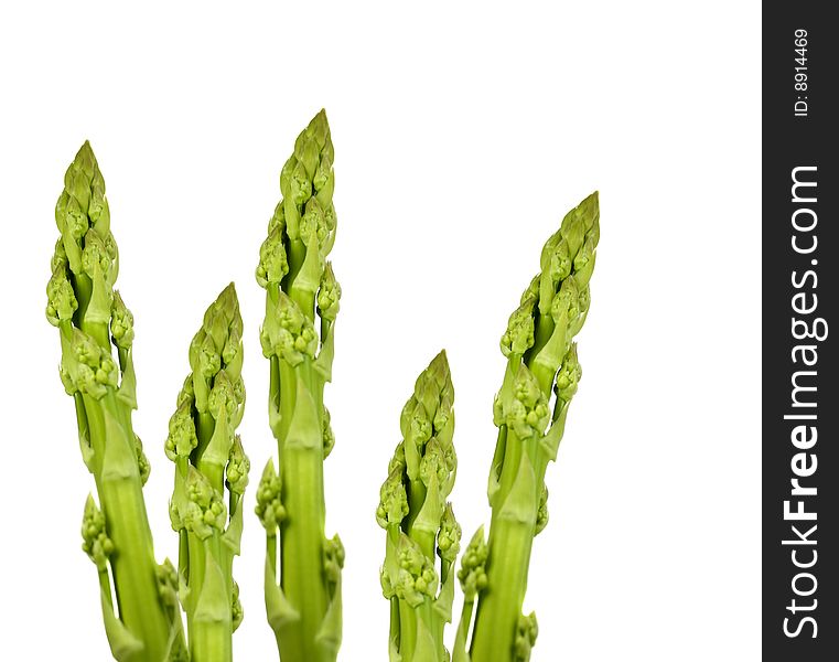 Organic asparagus spears tips