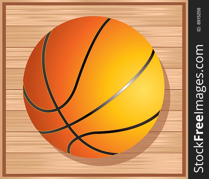 Basket ball on floor
