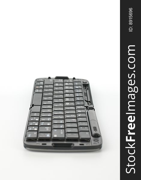 Compact black keyboard for mobile telephone