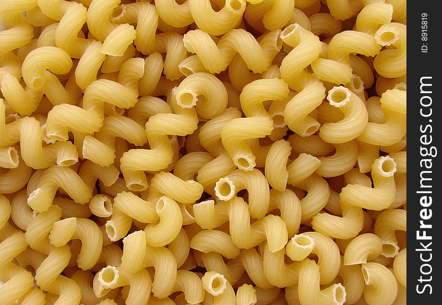 Spiral pasta as food background