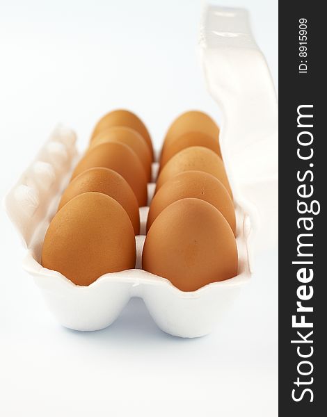 Ten Eggs In White Package