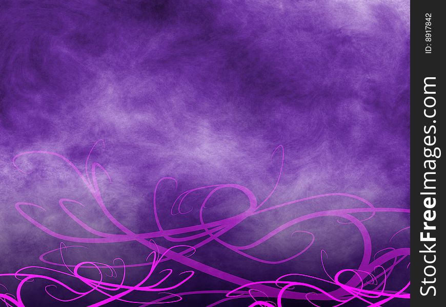 Grunge Violet Floral Background