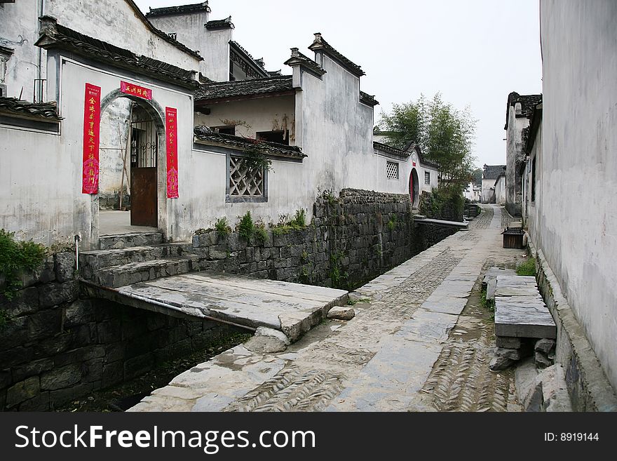 Old village in the anhui china.