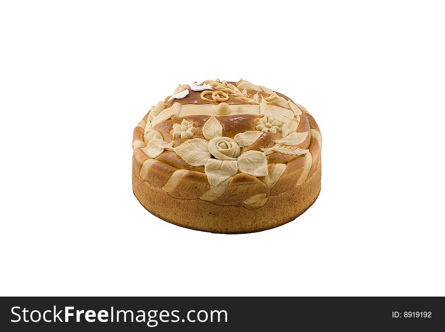 Round wedding loaf of bread