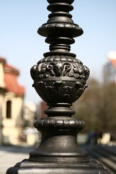Detail Of The Old Wrought Pillar Royalty Free Stock Photos Detail Of The Old Wrought Pillar Royalty Free Stock Photos