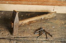 Hammer And Nails Royalty Free Stock Photo Hammer And Nails Royalty Free Stock Photo