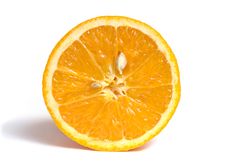 Slice Of Orange Isolated On White Background Stock Images