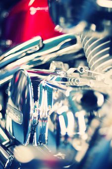 Classic View Of A Motorcycle Engine Stock Photos Classic View Of A Motorcycle Engine Stock Photos