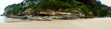 Panorama Of A Beach Landscape With Rocks Royalty Free Stock Photo Panorama Of A Beach Landscape With Rocks Royalty Free Stock Photo