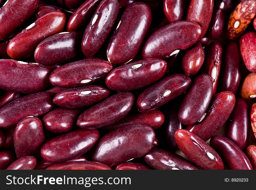 Background of haricot beans, macro