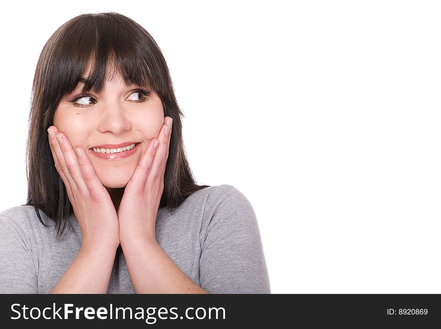 Casual woman over white background. Casual woman over white background