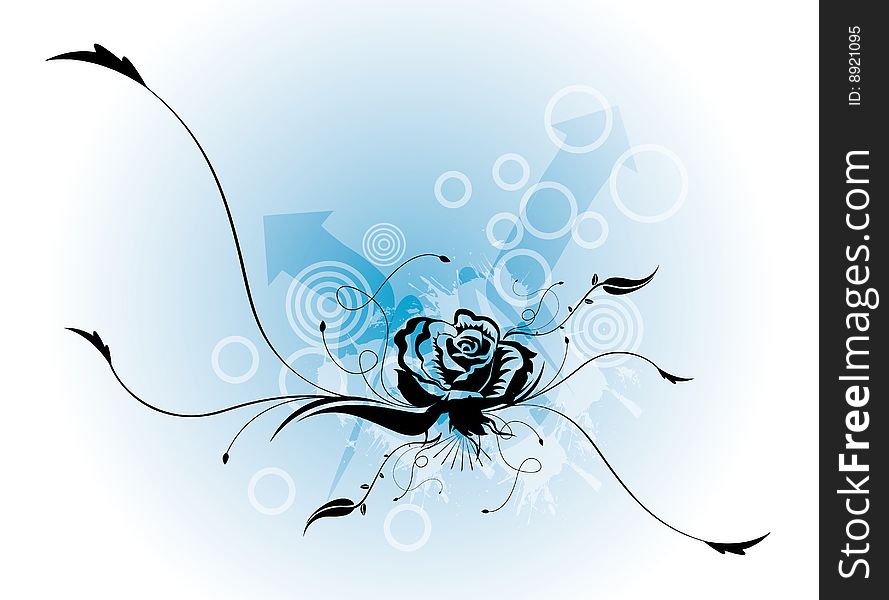 Illustration of Floral Design Background