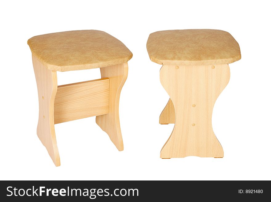 The stools are isolated on a white background