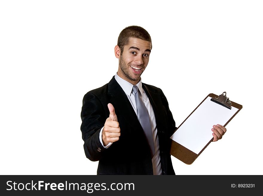 Young Man with Clipboard