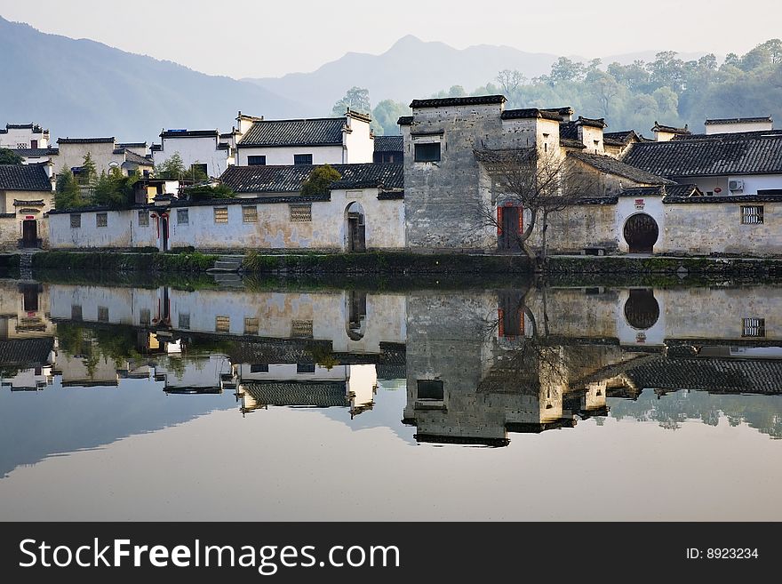 Hongcun located in southern anhui province, china. 
in november 2000, hongcun was designated a world cultural heritage site by unesco. Hongcun located in southern anhui province, china. 
in november 2000, hongcun was designated a world cultural heritage site by unesco