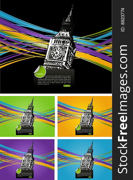 Colored graphic elements, Full of life art background. Colored graphic elements, Full of life art background