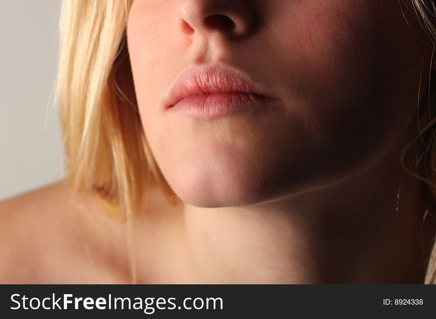 Closeup of a woman mouth