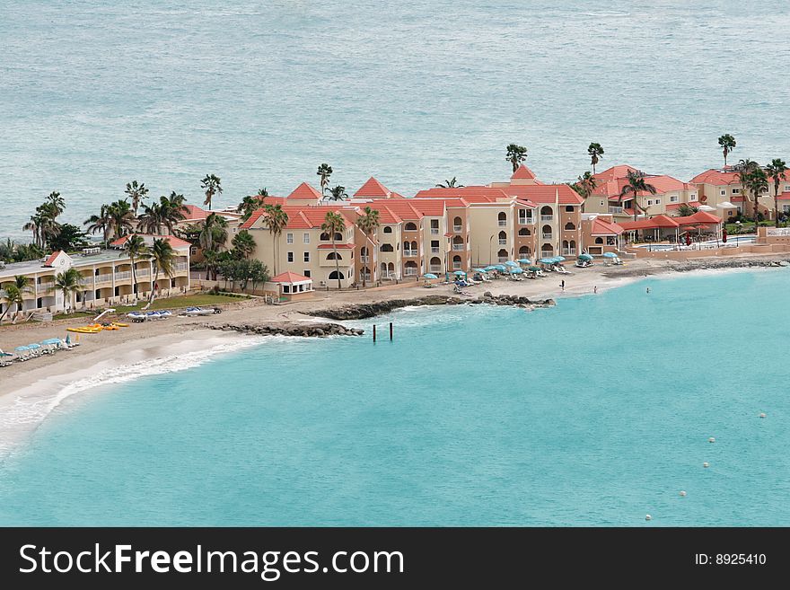 A picture of resort in Caribbean. A picture of resort in Caribbean