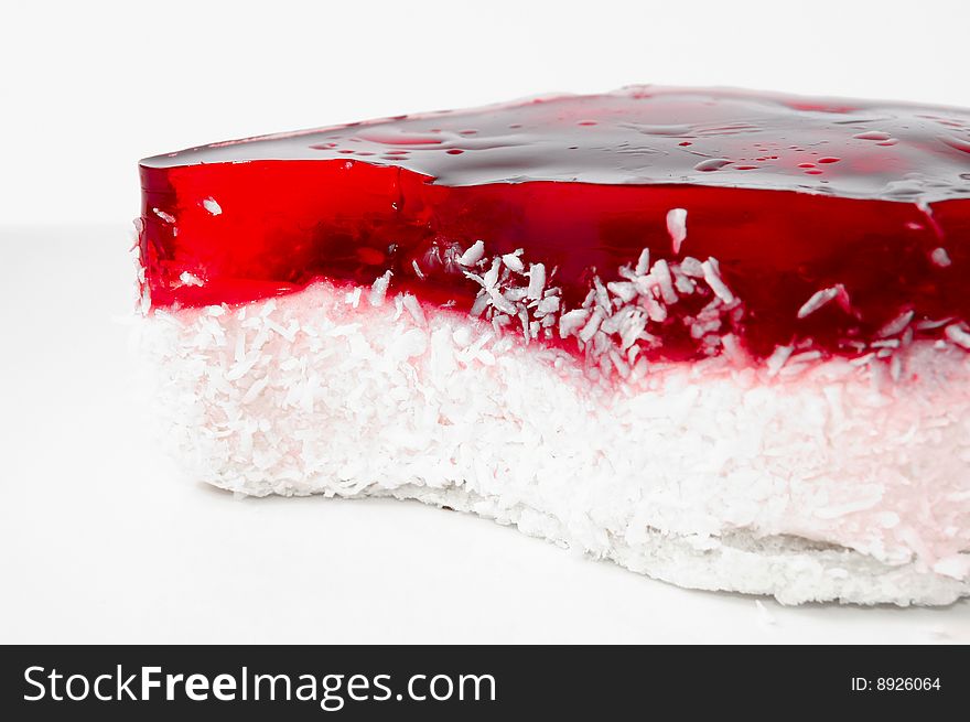 The beauty red cake isolated on whine