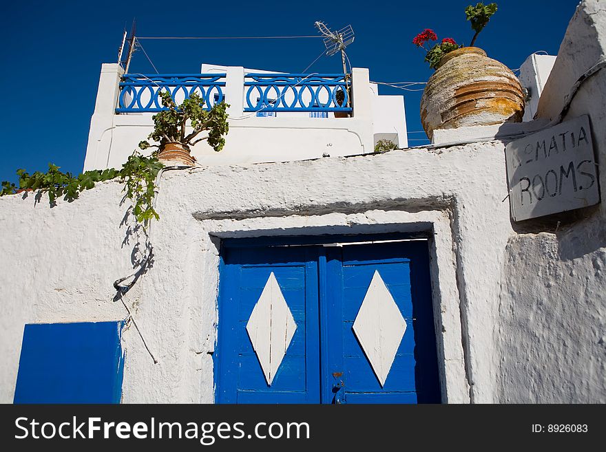 Typical greek Bed and Breakfast. Santorini, Greece. Typical greek Bed and Breakfast. Santorini, Greece