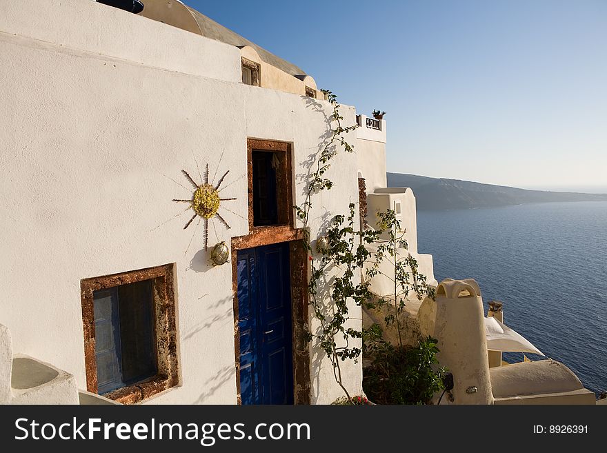 Typical greek house. Ia, Santorini, Greece