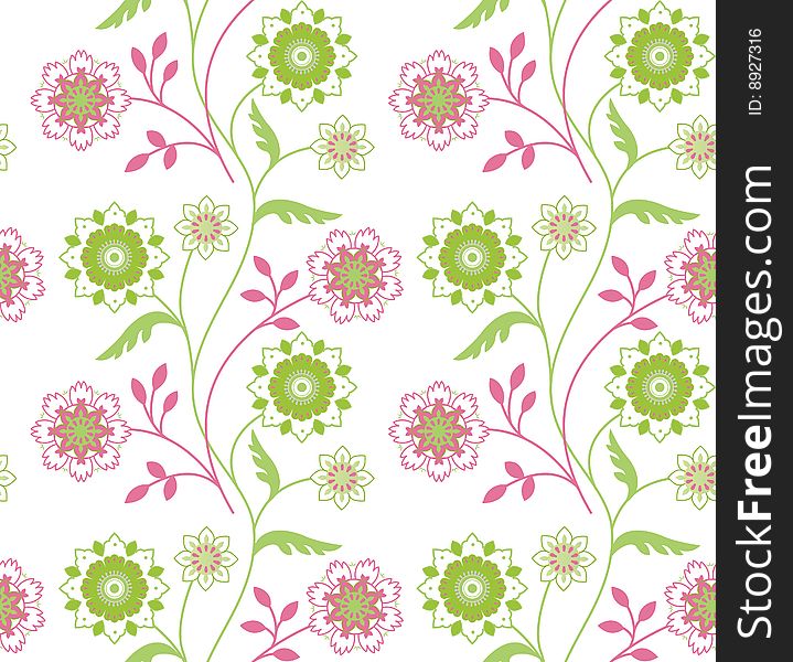 Seamless pattern. All elements and textures are individual objects. Vector illustration scale to any size.