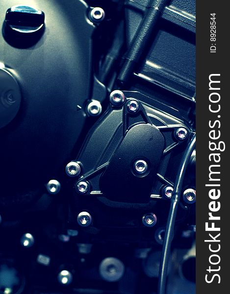 800cc motorcycle engine close-up