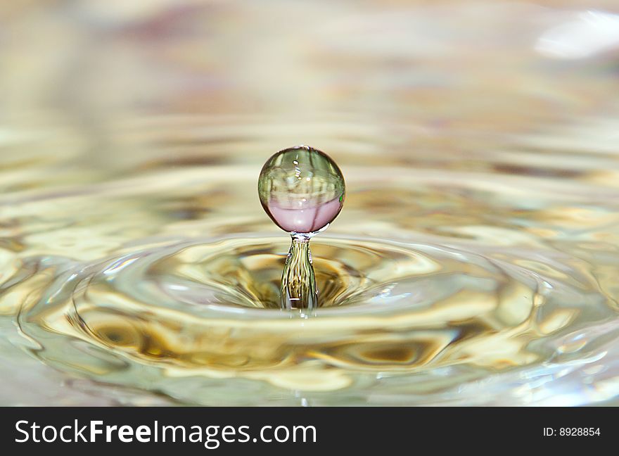 Water drop splash abstract background