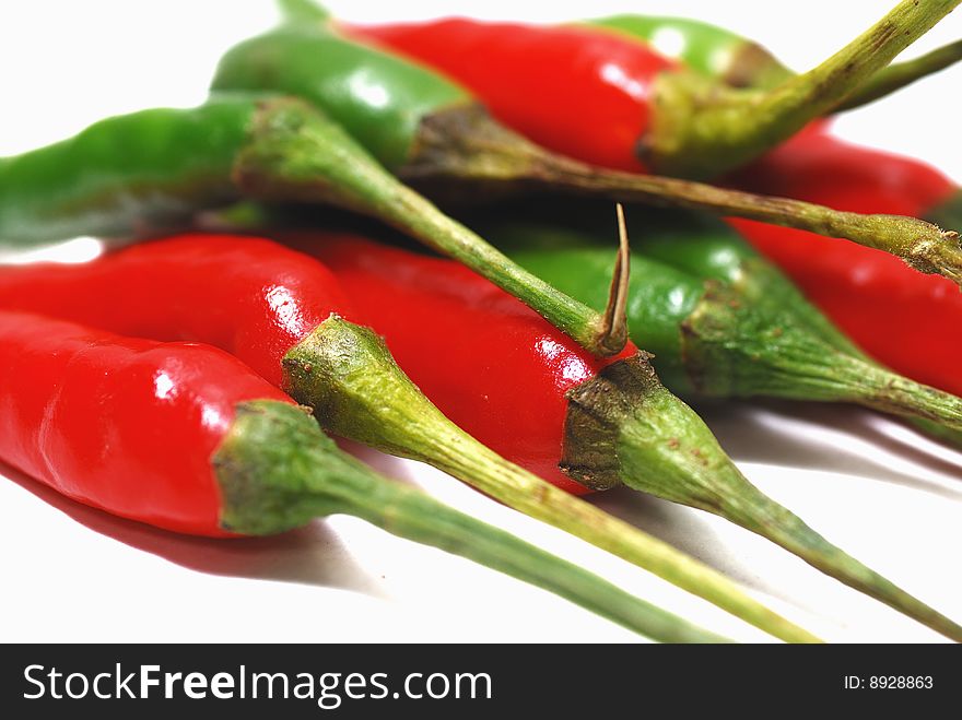 Close up capture on green spicy chili. Close up capture on green spicy chili