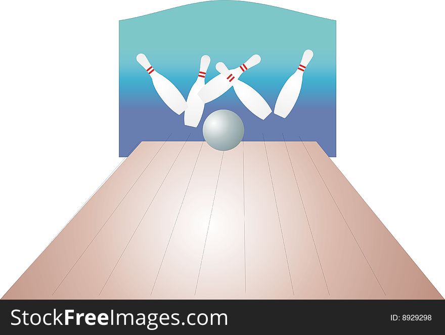 A graphic of a bowling ball hitting a strike. A graphic of a bowling ball hitting a strike