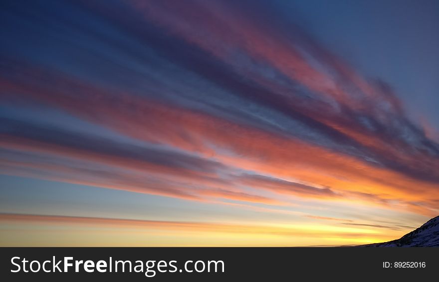 Blue skies with red clouds. Blue skies with red clouds.