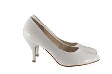 White Female Shoes Royalty Free Stock Image White Female Shoes Royalty Free Stock Image