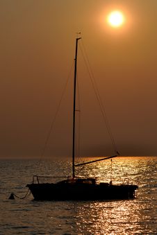 Sunset Sailing Royalty Free Stock Photos