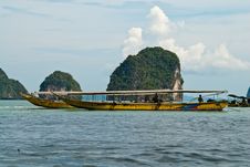 Traditional Thai Tourist Wooden Boats At The Sea Stock Photos Traditional Thai Tourist Wooden Boats At The Sea Stock Photos
