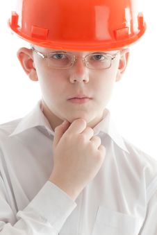 Pensive Teenager In Protective Helmet Royalty Free Stock Photo Pensive Teenager In Protective Helmet Royalty Free Stock Photo