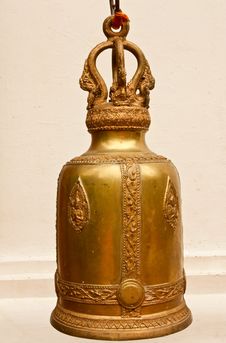 Thai Style Brass Bell Royalty Free Stock Photos