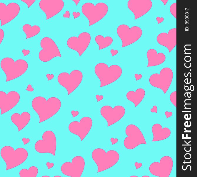 Seamless wallpaper valentine with hearts. Seamless wallpaper valentine with hearts