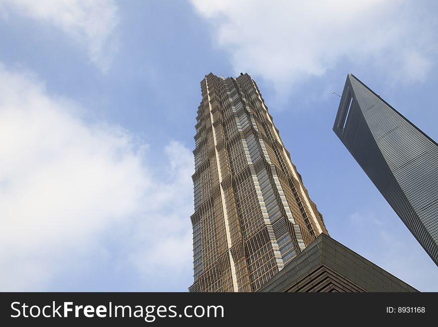 The modern building in shanghai.