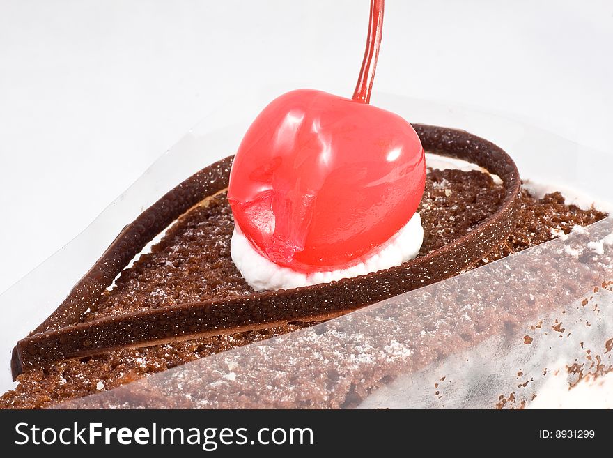 A delicious cherry chocolate cake