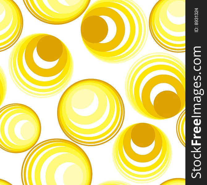 Seamless vector texture with yellow circles. Seamless vector texture with yellow circles