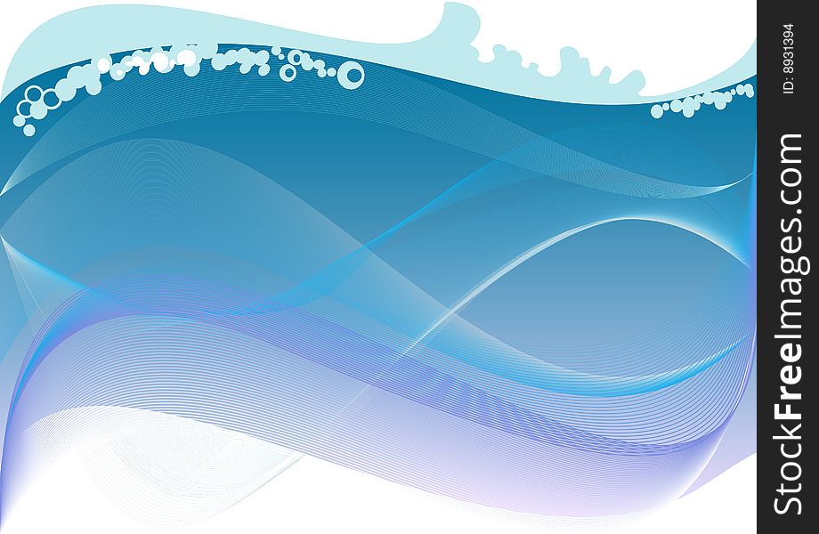 This is the  stylized image of ocean waves